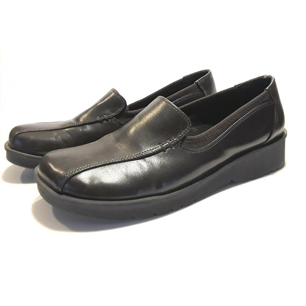 Liz Baker Womens Size 8 1/2 Medium Brown Faux Leather Slip On Shoes